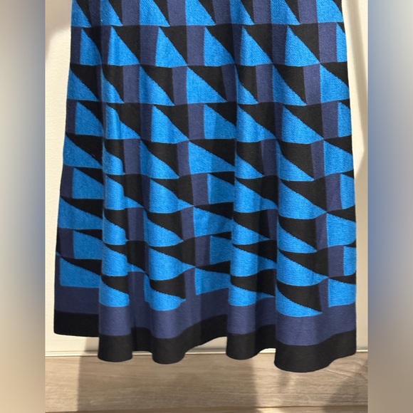 Danny and Nicole Blue, Navy, & Black Midi Sweater Dress Size M New With Tags - Picture 3 of 16